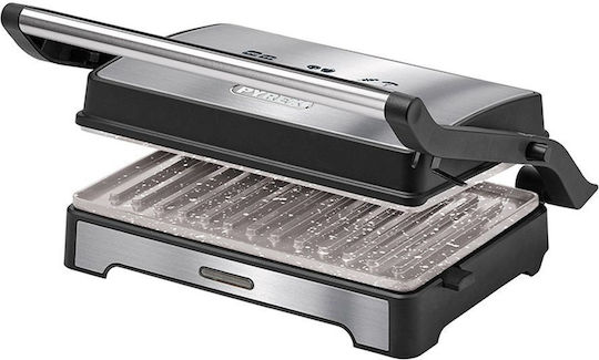 Pyrex SB-291 Sandwich Maker pentru for 2 Sandwiches Sandvișuri 1000W Inox