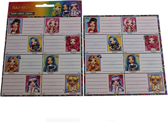 Gim Notebook Labels Rainbow 2pcs