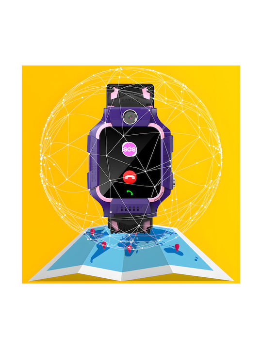 Ceasuri Pentru Copii Smartwatch Cu GPS Și Cameră Violet