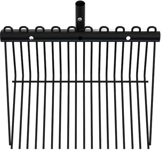 Vidaxl Double-Headed Pitchfork 18 Teeth Black Steel