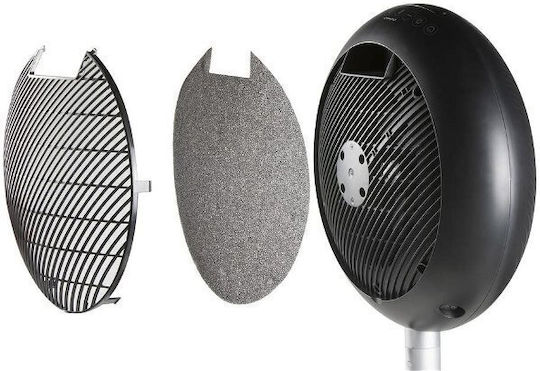 Domo Pedestal Fan 35W with 28cm Diameter Black