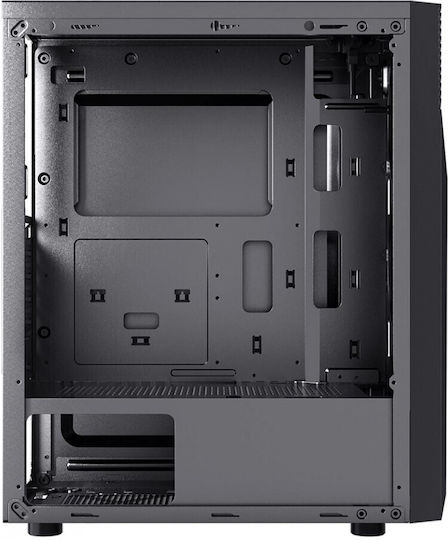 Spacer Warrior Геймърско бюро Midi Tower Компютърна кутия с RGB осветление Черен
