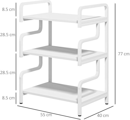 Μεταλλική Μολυβοθήκη σε Λευκό Χρώμα 40x77x55εκ.