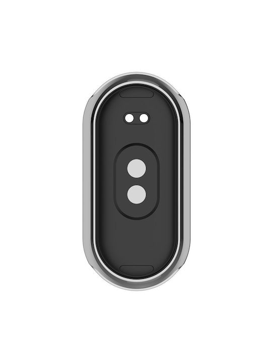 Калъф за Xiaomi Mi Band 8 с пълно покритие от TPU с електроплакиране защитен кейс за часовник - сребърен