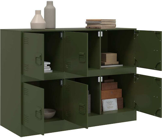 Sideboard made of Metal Green olive oil 99x39x73cm