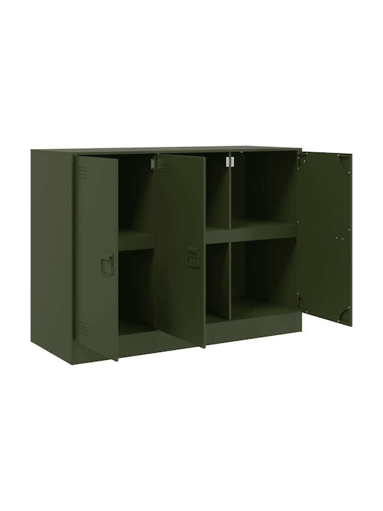 Μπουφές από Μέταλλο Πράσινο Λαδί 99x39x73cm