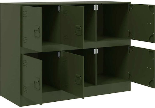 Sideboard made of Metal Green olive oil 99x39x73cm