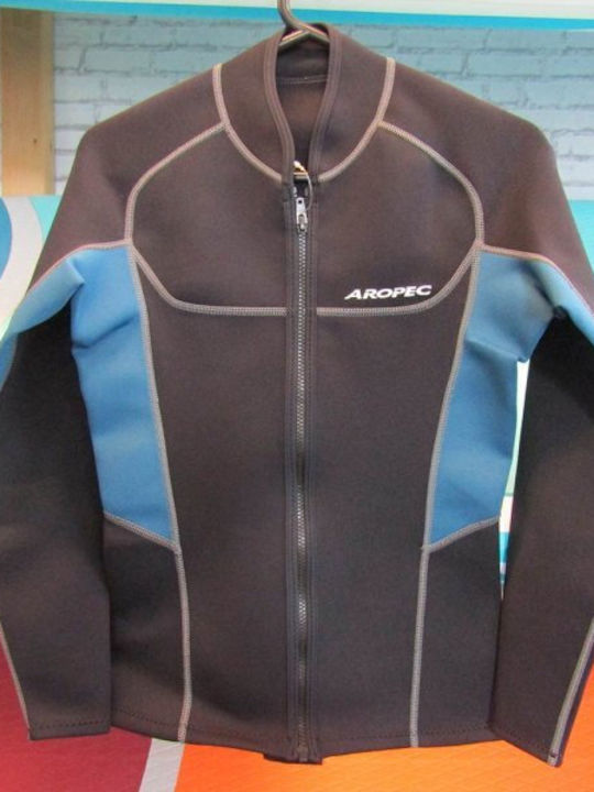 Aropec Aropec Diving Jacket with Zip Black 1.5mm