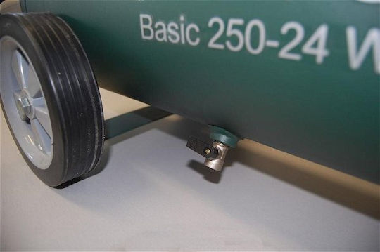 Metabo Basic 250-24w + Lpz Cu o singură fază Compresor de aer cu Rezervor de aer 24lt