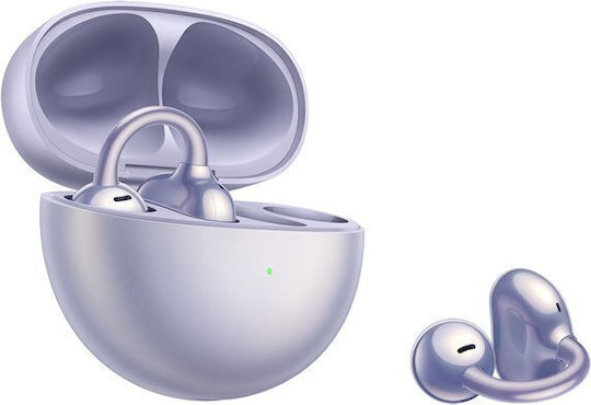 Huawei FreeClip Earbud Bluetooth хендсфри Слушалки с Устойчивост на Пот и Кутийка за Зареждане Лилав