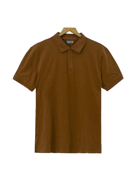 Ustyle Men's Short Sleeve Blouse Polo CAFE