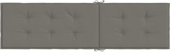 vidaXL Gartenstuhlkissen Mit Rückenlehne Dunkelgrau 50x105cm