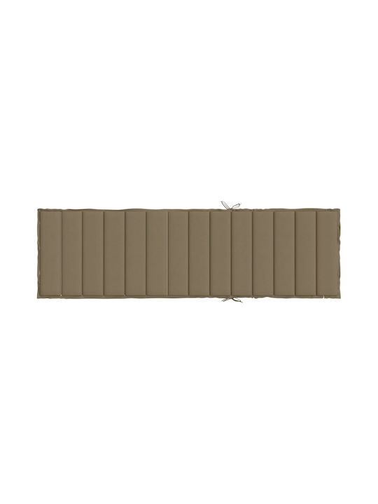 vidaXL Sunbed Cushion with Backrest Beige-Grey 50x200cm