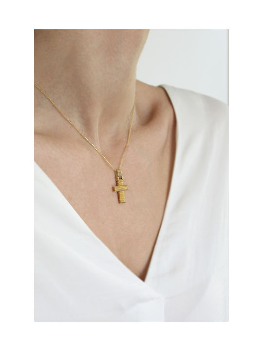 Kritsimis Women's Gold Cross 14K with Chain