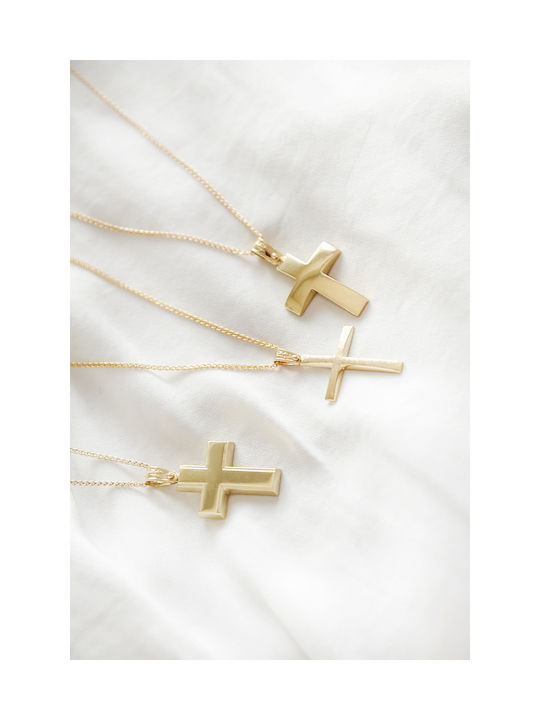 Kritsimis Damen Gold Kreuz 14K mit Kette