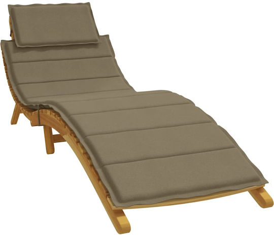 vidaXL Pernă Pentru Pat De Soare Cu Spătar Bej-Gri 58x186cm