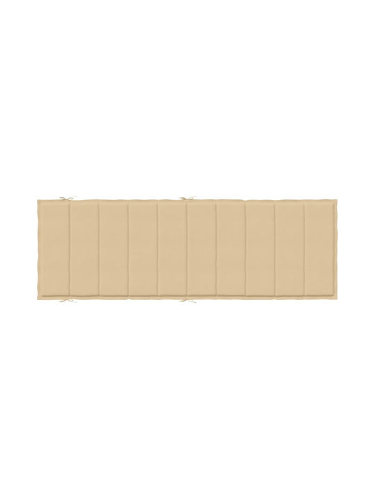 vidaXL Sunbed Cushion with Backrest Beige 58x186cm