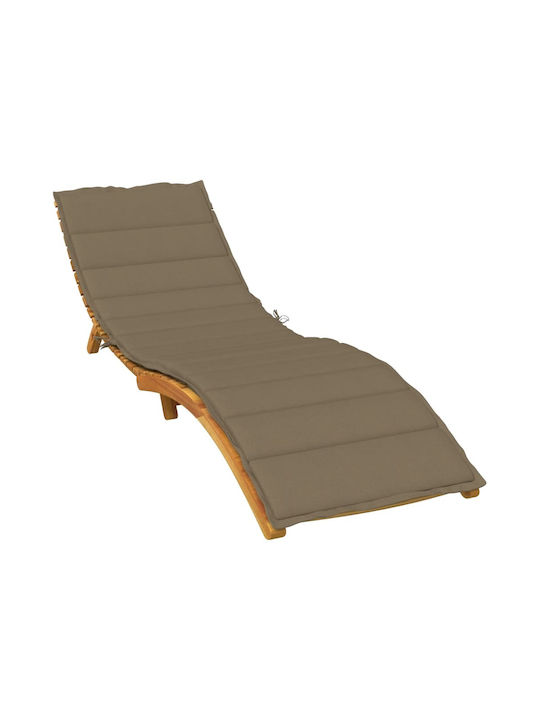 vidaXL Sunbed Cushion with Backrest Beige-Grey 50x200cm