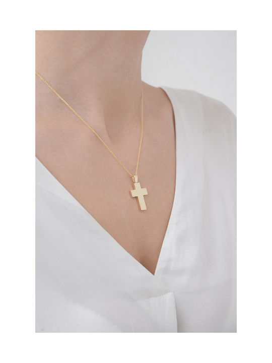 Kritsimis Gold Kreuz 14K mit Kette