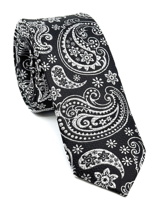 Legend Accessories Herren Krawatten Set Gedruckt in Schwarz Farbe