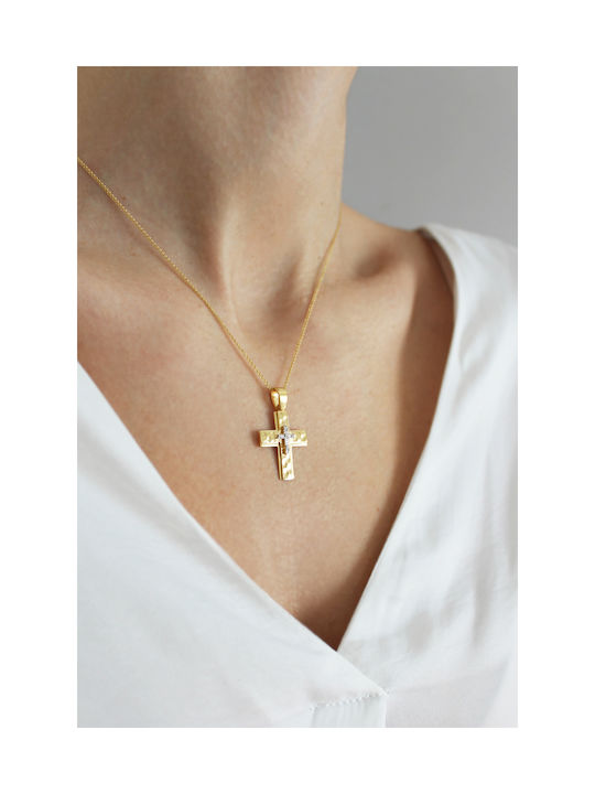 Kritsimis Women's Gold Cross 14K with Chain