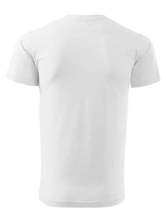 Adler Ανδρικό Διαφημιστικό T-shirt Κοντομάνικο σε Λευκό Χρώμα
