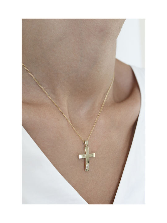 Kritsimis Women's Gold Cross 14K with Chain