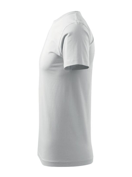 Adler Ανδρικό Διαφημιστικό T-shirt Κοντομάνικο σε Λευκό Χρώμα