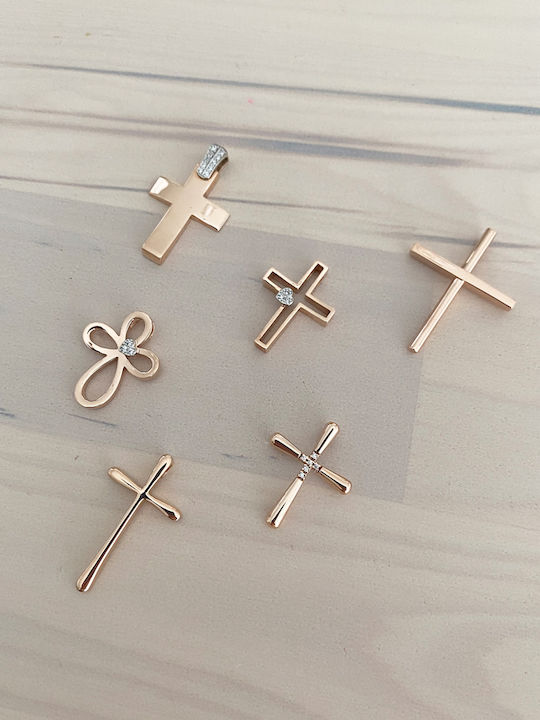 Kritsimis Crucifix Roz De Aur Pentru Femei 14K Cu Lanț
