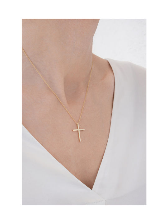 Kritsimis Women's Gold Cross 14K with Chain