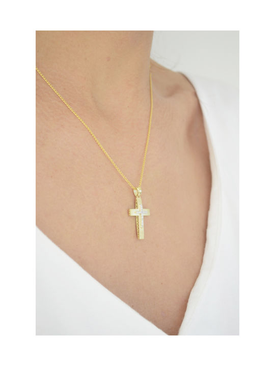 Kritsimis Women's Gold Cross 14K with Chain