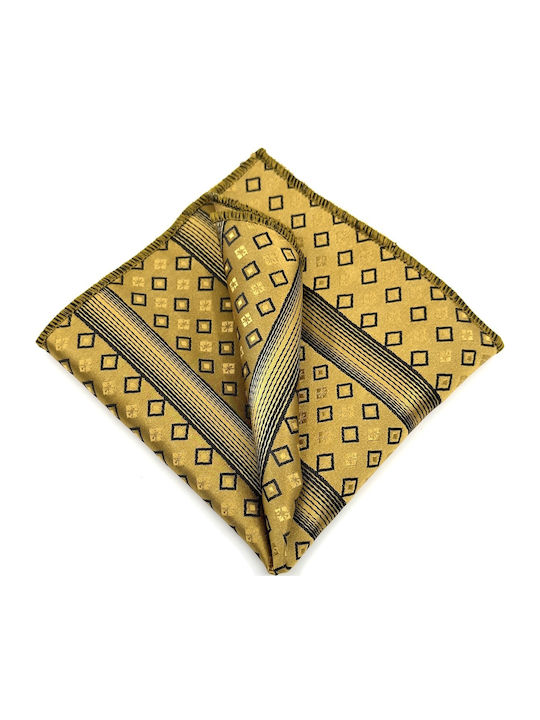 Legend Accessories Подредба Мъжка Вратовръзка Копринена с Щампа в Жълт Цвят