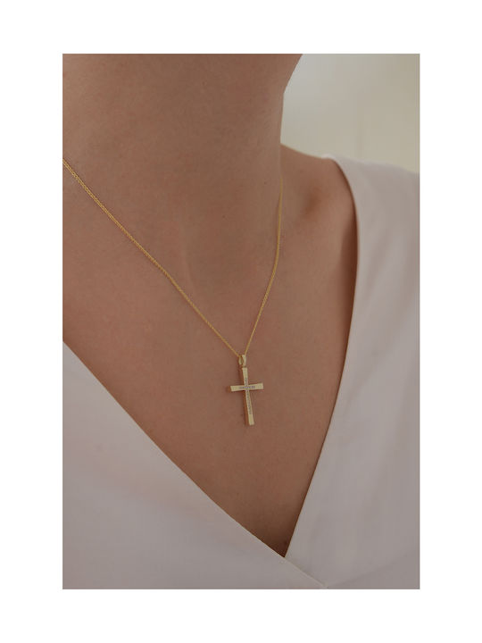 Kritsimis Women's Gold Cross 14K with Chain