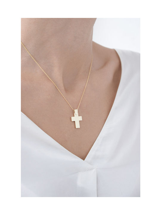 Kritsimis Gold Kreuz 14K mit Kette