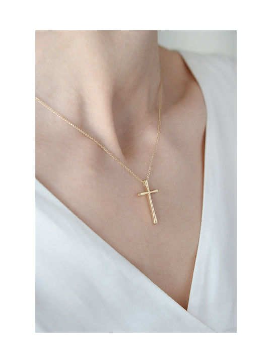 Kritsimis Gold Kreuz 14K mit Kette