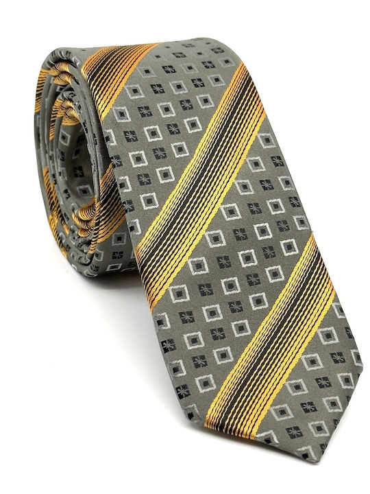 Legend Accessories Men's Silk Printed Tie Set in Grey Color L-050-299/B