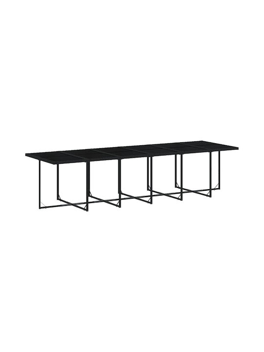 Set Sala De Mese Pentru Exterior 13 Piese Negru Cu Perne
