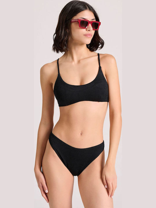 Top De Bikini Sutien Sport Negru