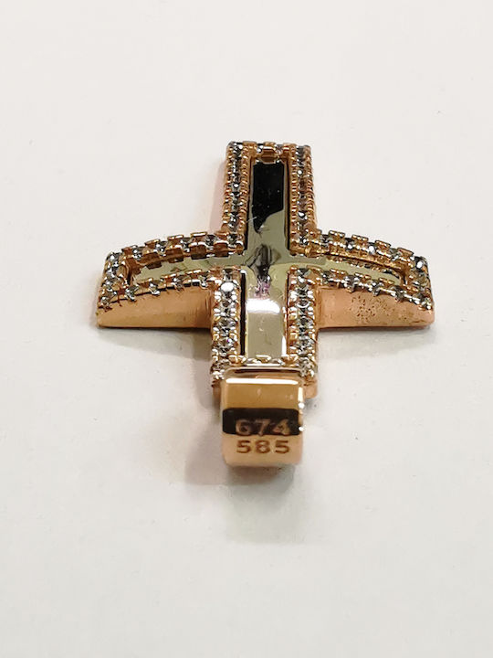 Aris Dentopoulos Jewellery Women's White Gold Cross 14K