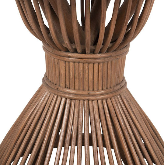 Masă Laterală Rotundă Circe Din Bambus Maro M40xL40xÎ45.5cm