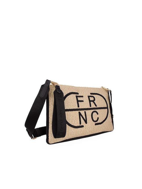 Frnc Damenhandtasche Beige Schwarz 8042-bb