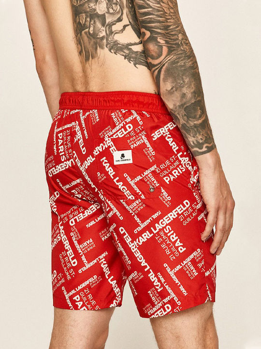 Karl Lagerfeld Kl20mbl01 Men's Swimwear Shorts red