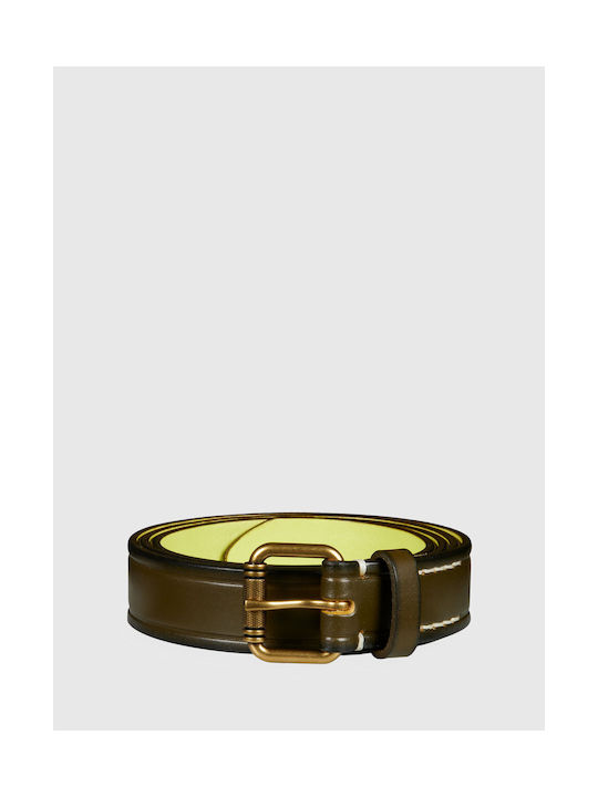 Scotch & Soda Men's Leather Belt Green