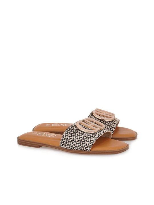 Exe Women's Flat Sandals in Beige Color