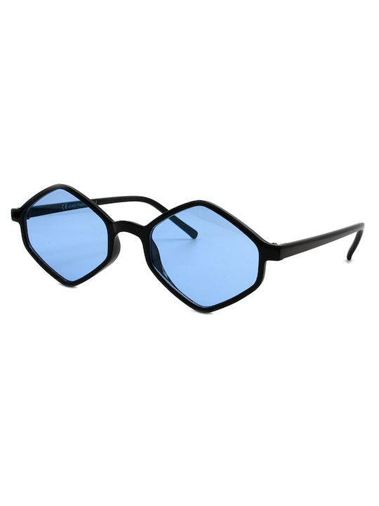 Awear Sunglasses with Black Plastic Frame and Light Blue Lens