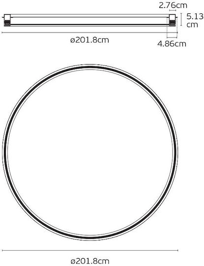 VK Lighting Montageschiene für Leuchten Schwarz 71165-005777