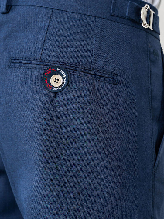 Men's Slim Fit Blue Chino Trousers