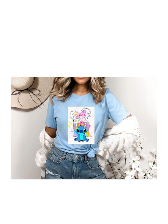 Fruit of the Loom Lilo And Stitch Bluse Blau Baumwolle