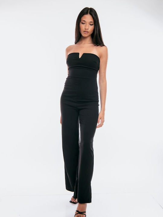 Γυναικεία Strapless Ολόσωμη Φόρμα Μαύρο
