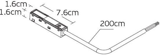 VK Lighting Ράγα Στερέωσης για Φωτιστικά Μαύρη 71164-046776